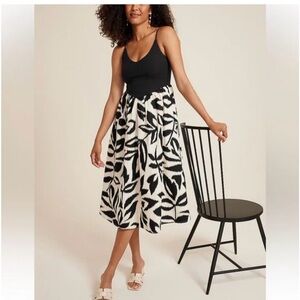 Maurices Black and White Midi Dress